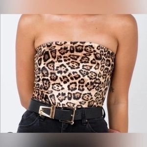 Princess Polly Cheetah Print Strapless Bodysuit
